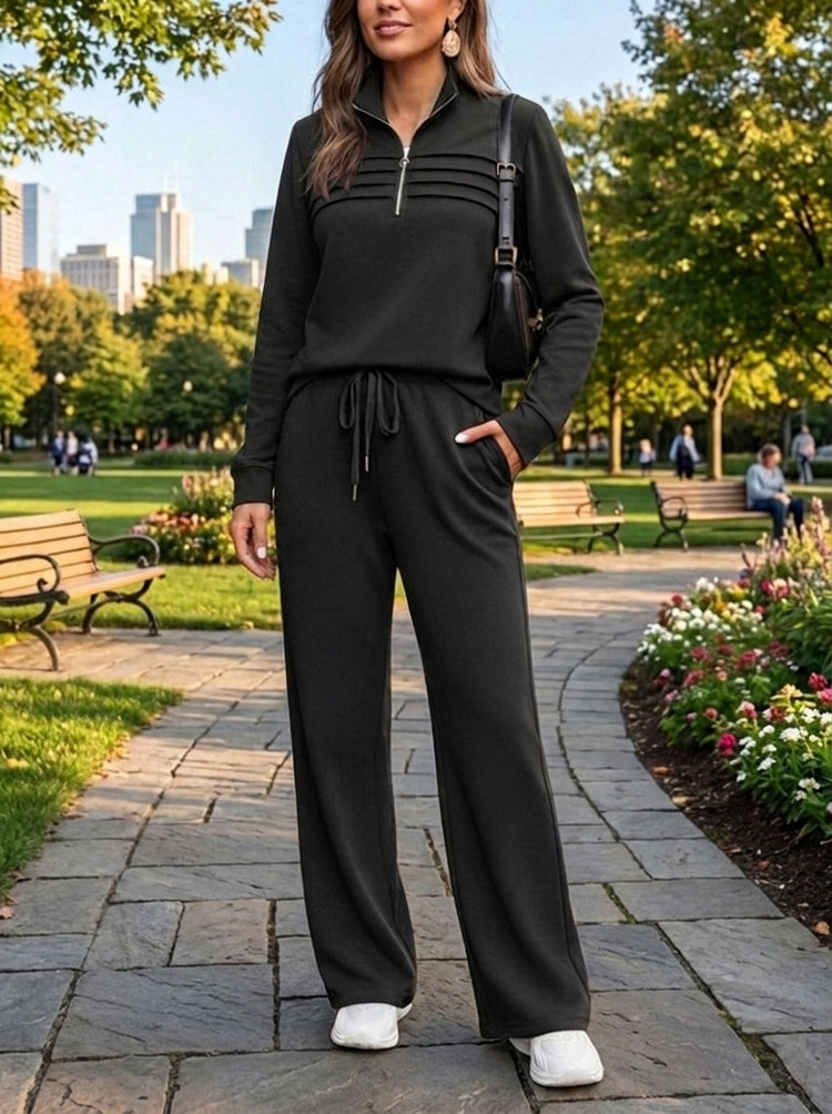 ⏰Last Day 70% OFF 🔥 Women's Quarter-Zip Two-Piece Travel Set