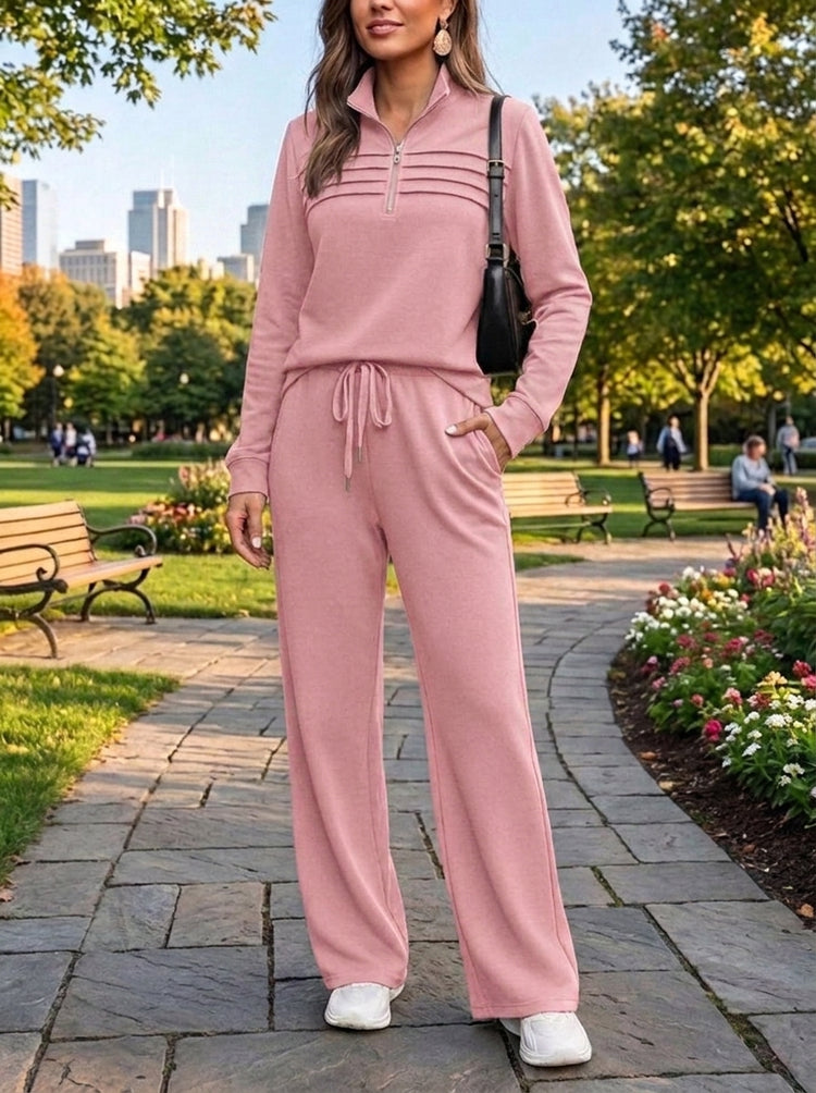 ⏰Last Day 70% OFF 🔥 Women's Quarter-Zip Two-Piece Travel Set