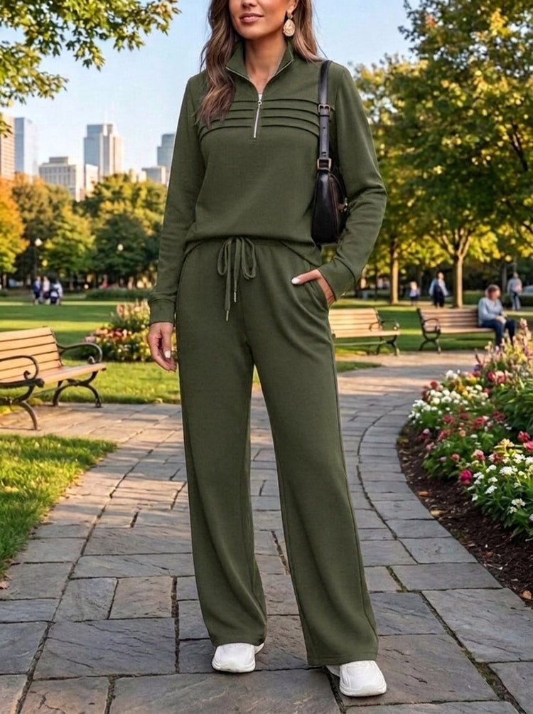 ⏰Last Day 70% OFF 🔥 Women's Quarter-Zip Two-Piece Travel Set