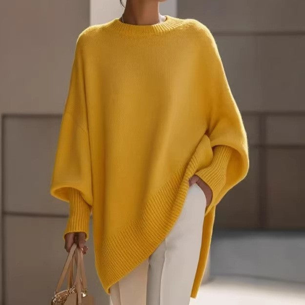 ⏰Last Day 70% OFF 🔥 Women's Cozy Loose Asymmetrical Hem Sweater
