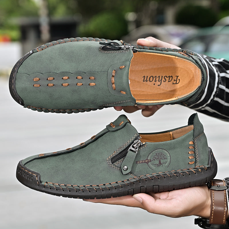 ⏰Last Day 70% OFF 🔥 TOPSFANO® Men's Vintage Side-Zip Slip-On Shoes
