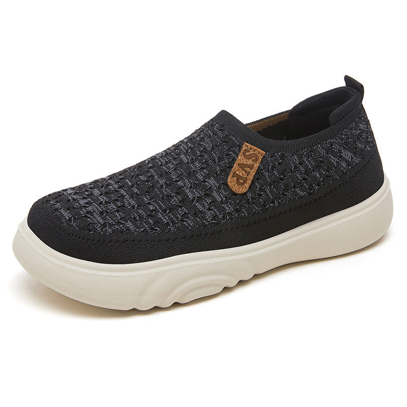 Knitted slip-on shoes