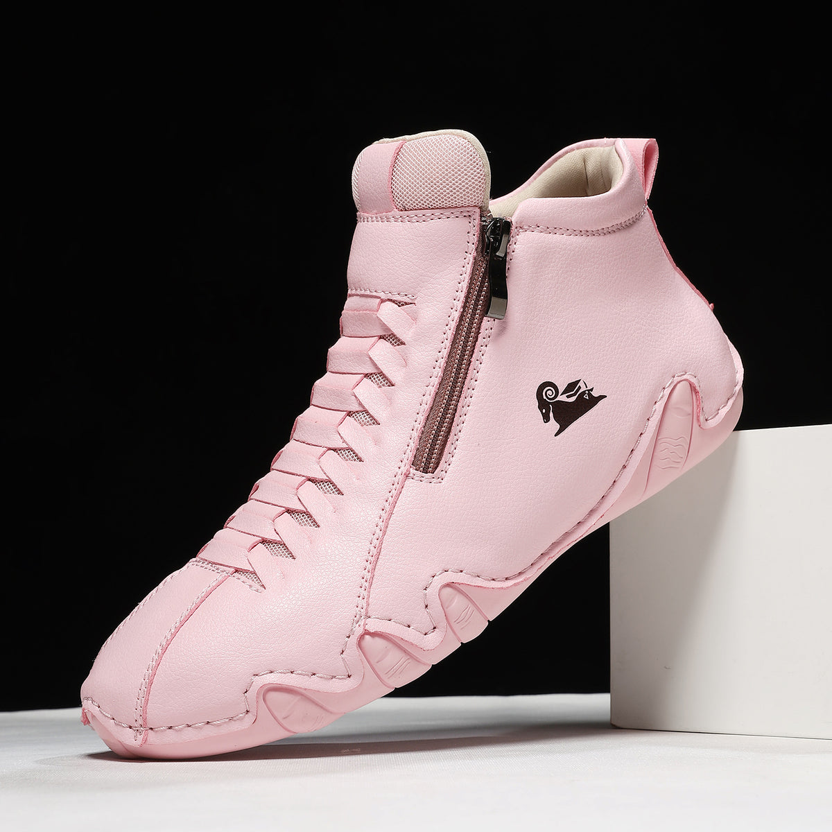 ⏰Last Day 70% OFF 🔥 TOPSFANO® Hand-Stitched High-Top Casual Shoes with Side Zippers