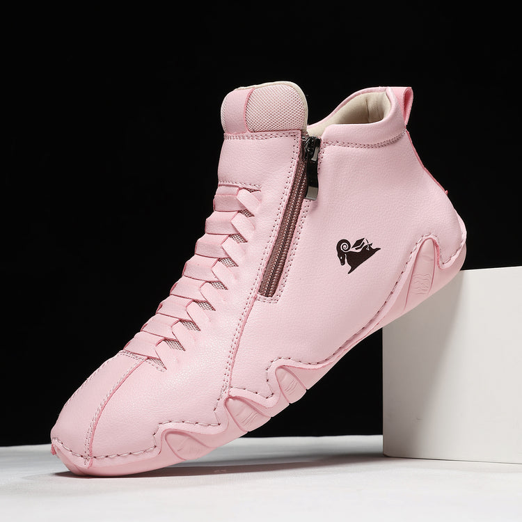 ⏰Last Day 70% OFF 🔥 TOPSFANO® Hand-Stitched High-Top Casual Shoes with Side Zippers