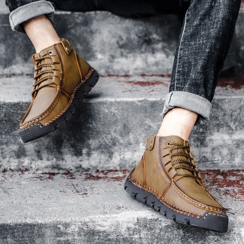 ⏰Last Day 70% OFF 🔥 TOPSFANO® Men's Vintage Lace-Up Ankle Boots