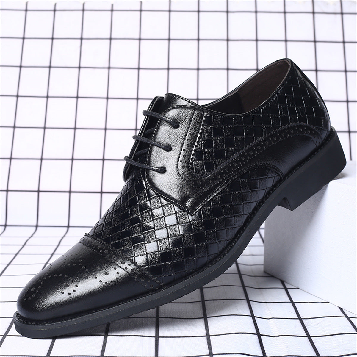 ⏰Last Day 70% OFF 🔥 TOPSFANO® Men's European-Style Patchwork Leather Lace-Up Shoes