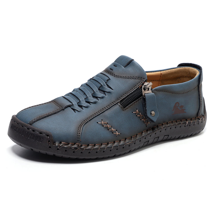 ⏰Last Day 70% OFF 🔥 High quality slip-on cowhide leather driving shoes with side zip