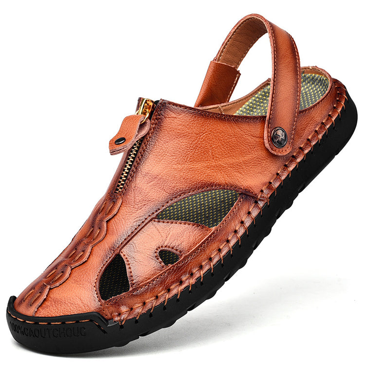 ⏰Last Day 70% OFF 🔥 Large Size Soft Leather Men's Breathable Outdoor Sandals