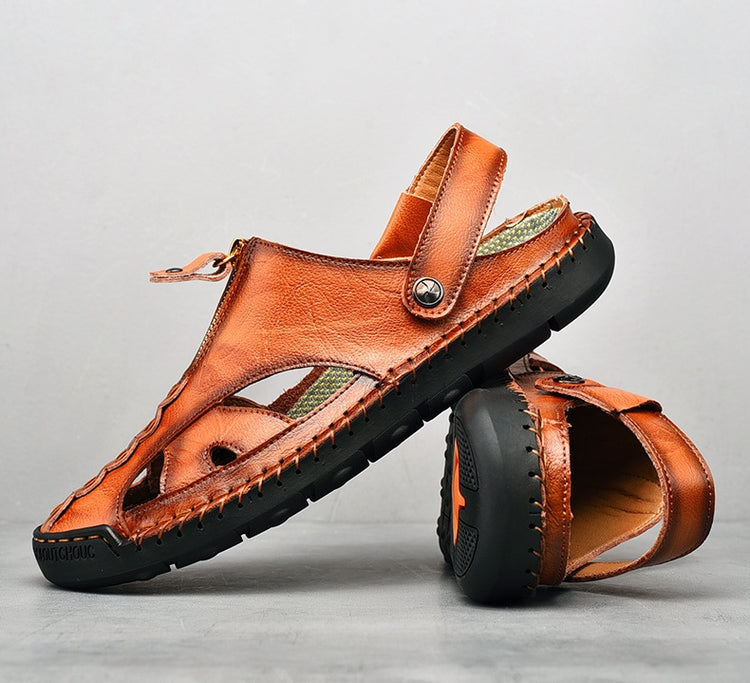 ⏰Last Day 70% OFF 🔥 Large Size Soft Leather Men's Breathable Outdoor Sandals