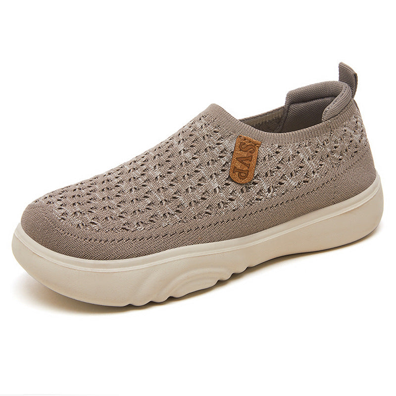 Knitted slip-on shoes
