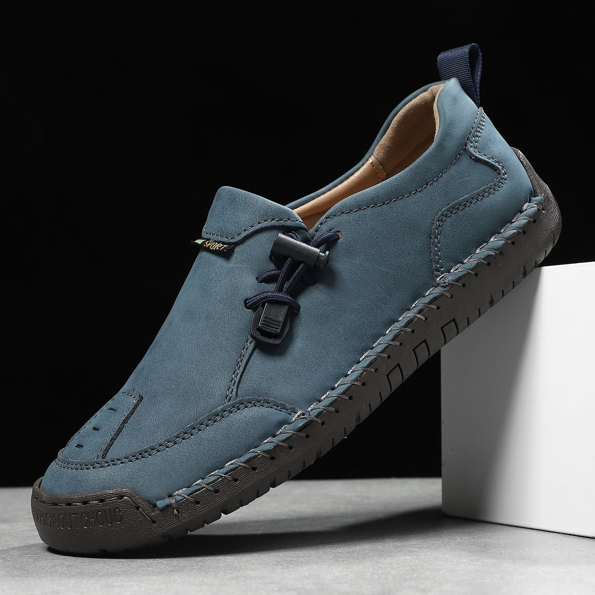 ⏰Last Day 70% OFF 🔥 TOPSFANO® Men's Handmade Leather Pull-Cord Casual Shoes