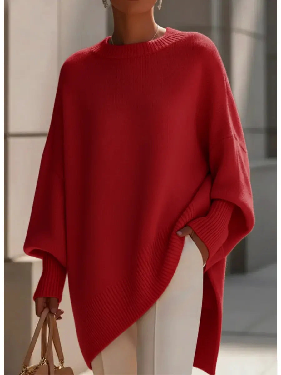⏰Last Day 70% OFF 🔥 Women's Cozy Loose Asymmetrical Hem Sweater