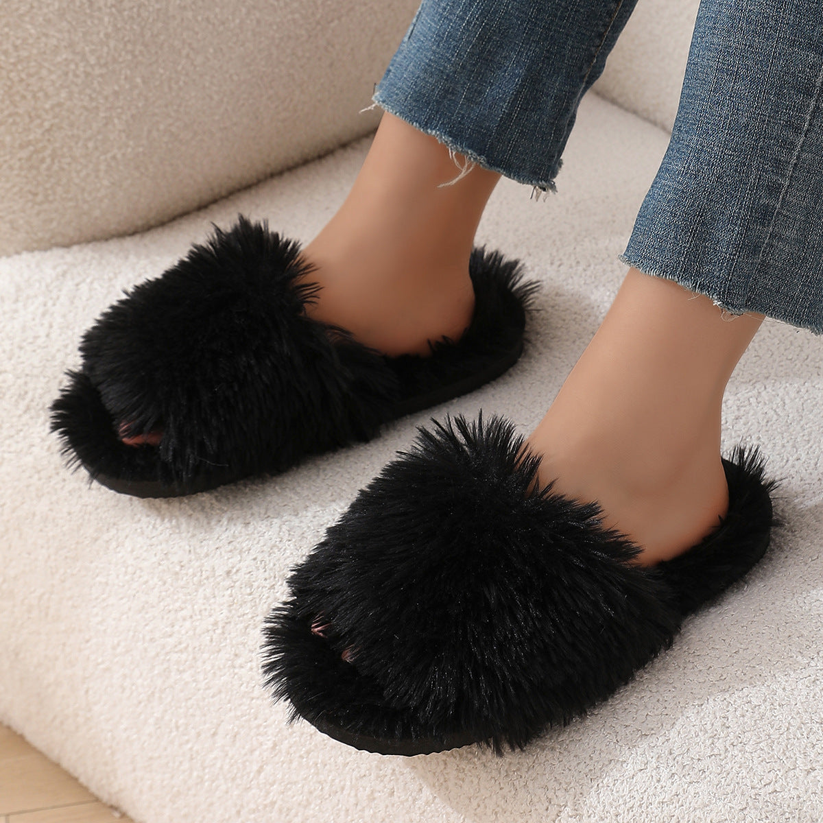 ⏰Last Day 70% OFF 🔥 TOPSFANO® Plush Platform Indoor Slippers