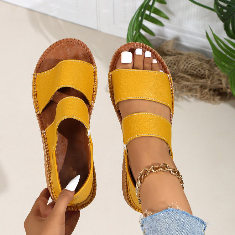 Women's Double Strap Platform Espadrille Sandals Comfortable Summer Shoes