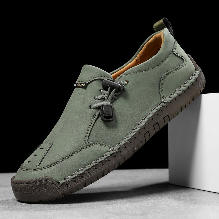 ⏰Last Day 70% OFF 🔥 TOPSFANO® Men's Handmade Leather Pull-Cord Casual Shoes