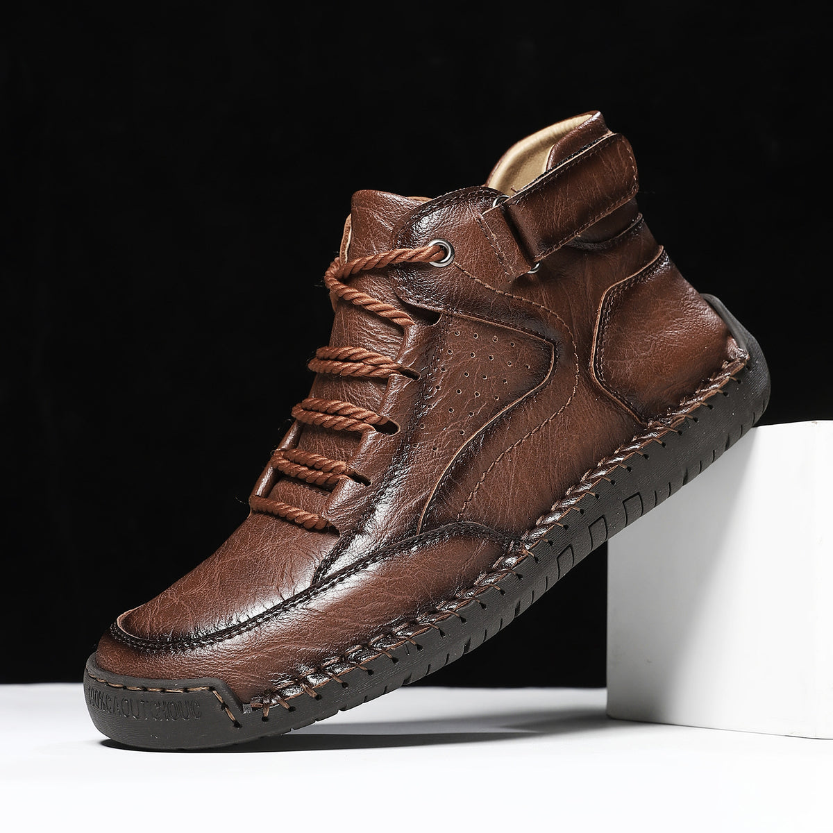 ⏰Last Day 70% OFF 🔥 TOPSFANO® Men's Vintage Lace-Up High-Top Shoes