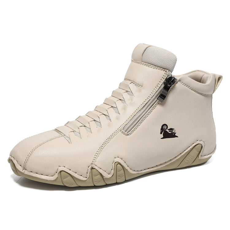 ⏰Last Day 70% OFF 🔥 TOPSFANO® Hand-Stitched High-Top Casual Shoes with Side Zippers