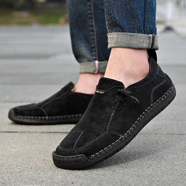 ⏰Last Day 70% OFF 🔥 TOPSFANO® Men's Handmade Leather Pull-Cord Casual Shoes