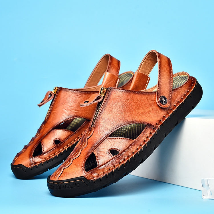 ⏰Last Day 70% OFF 🔥 Large Size Soft Leather Men's Breathable Outdoor Sandals