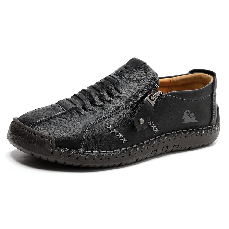 ⏰Last Day 70% OFF 🔥 High quality slip-on cowhide leather driving shoes with side zip