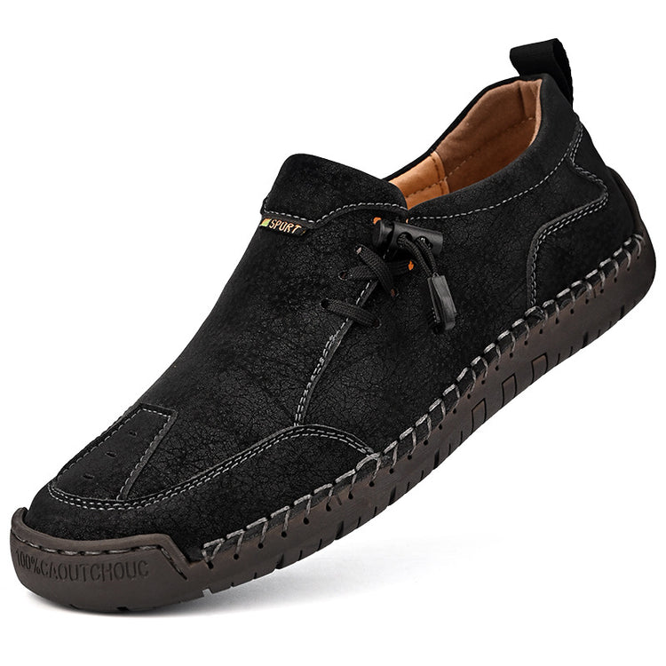 ⏰Last Day 70% OFF 🔥 TOPSFANO® Men's Handmade Leather Pull-Cord Casual Shoes