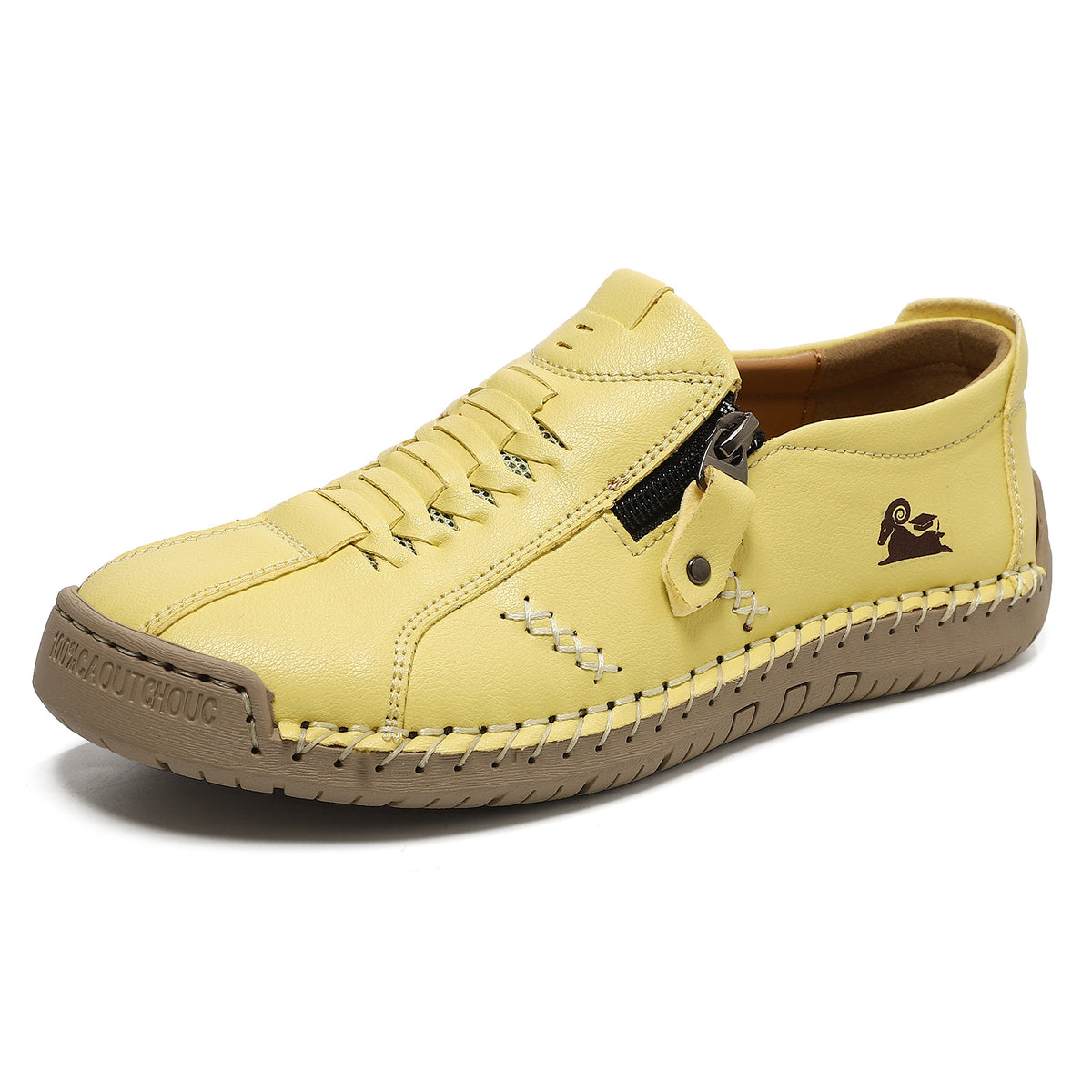 ⏰Last Day 70% OFF 🔥 High quality slip-on cowhide leather driving shoes with side zip