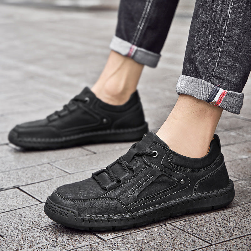 ⏰Last Day 70% OFF 🔥 TOPSFANO® Men's Handmade Leather Lace-Up Casual Shoes