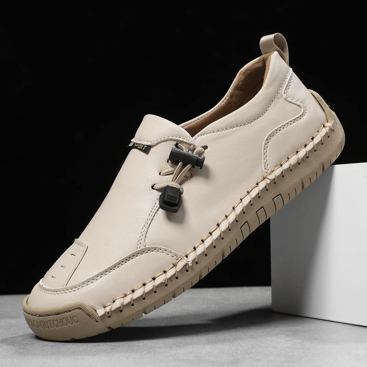 ⏰Last Day 70% OFF 🔥 TOPSFANO® Men's Handmade Leather Pull-Cord Casual Shoes