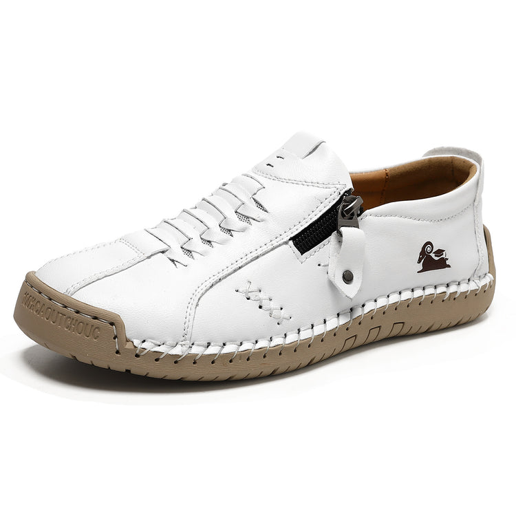 ⏰Last Day 70% OFF 🔥 High quality slip-on cowhide leather driving shoes with side zip