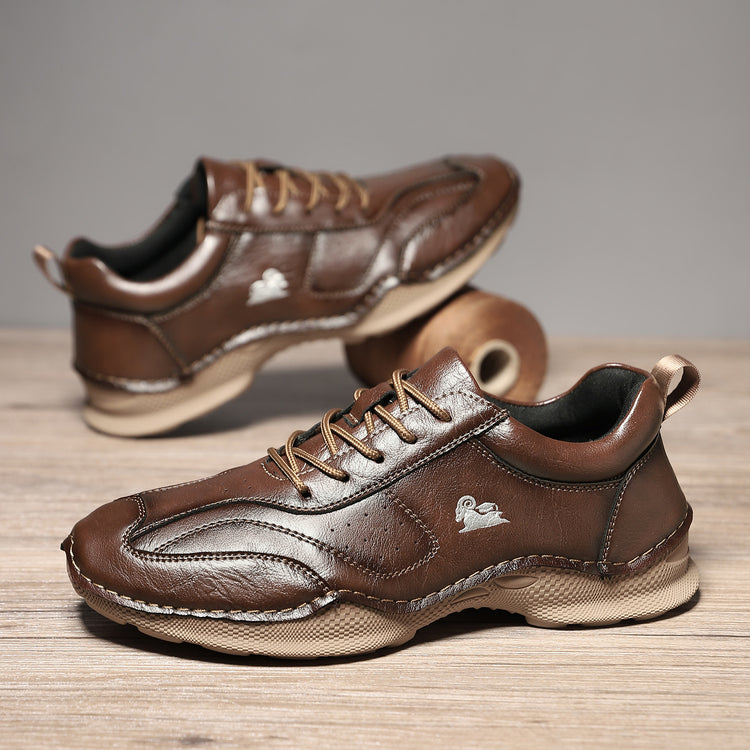 ⏰Last Day 70% OFF 🔥 TOPSFANO® Men's Handmade Low-Top Leather Lace-Up Shoes