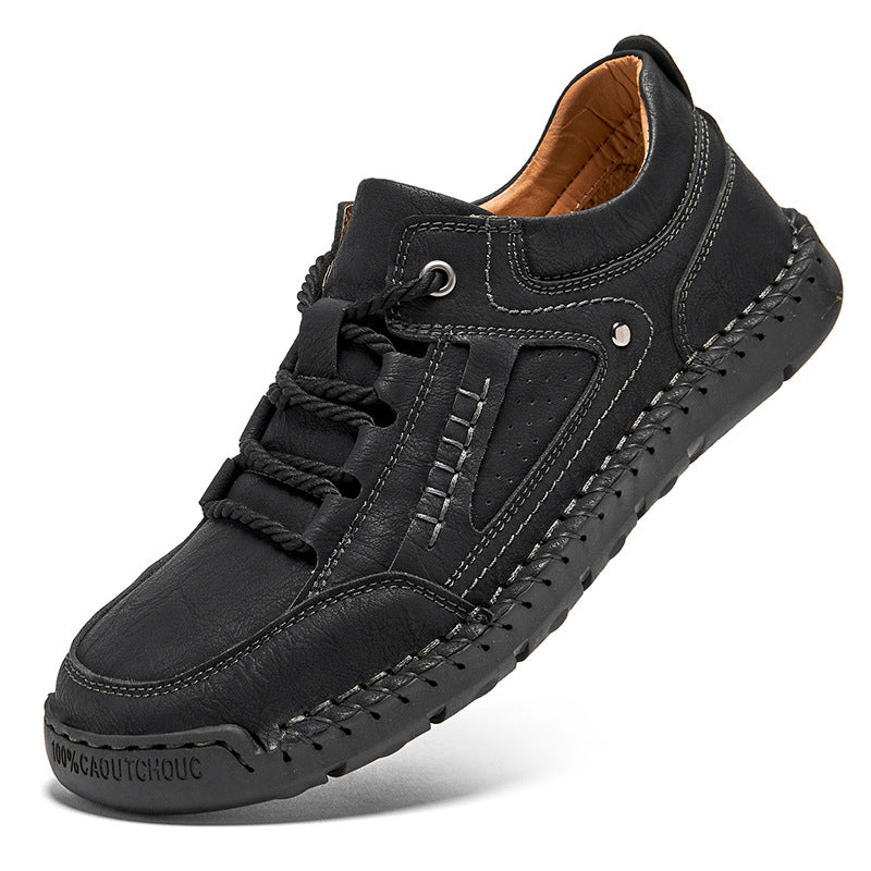 ⏰Last Day 70% OFF 🔥 TOPSFANO® Men's Handmade Leather Lace-Up Casual Shoes