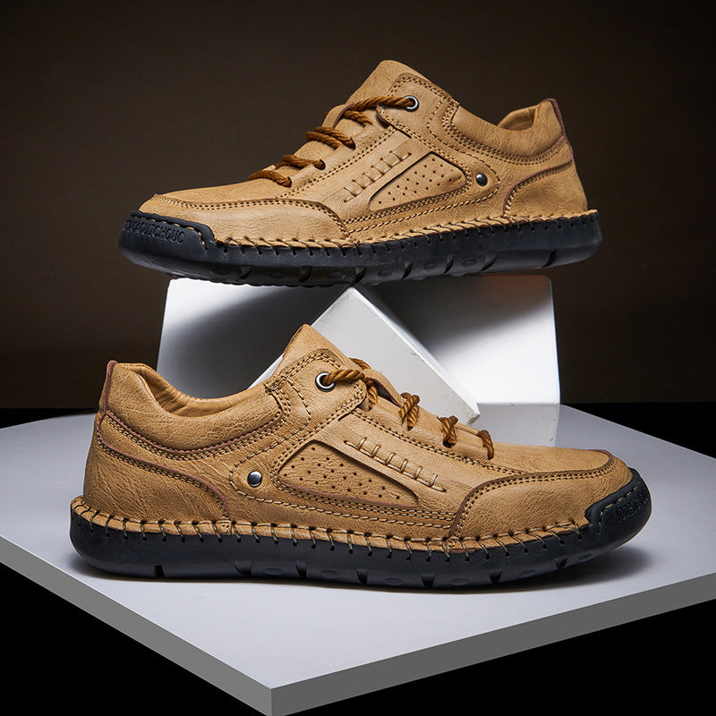 ⏰Last Day 70% OFF 🔥 TOPSFANO® Men's Handmade Leather Lace-Up Casual Shoes