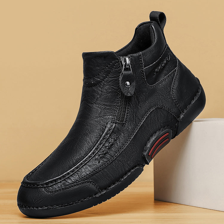 ⏰Last Day 70% OFF 🔥 TOPSFANO® Men's Casual Leather Slip-On Ankle Boots