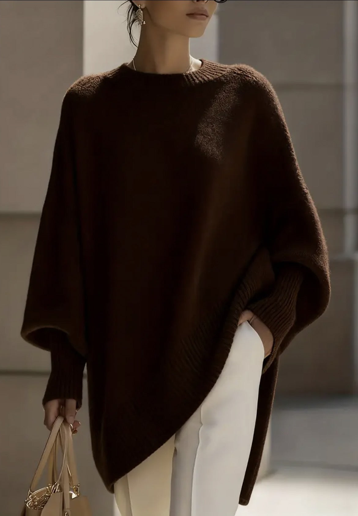 ⏰Last Day 70% OFF 🔥 Women's Cozy Loose Asymmetrical Hem Sweater