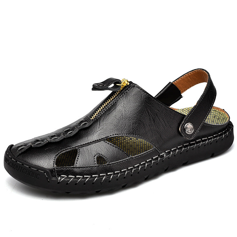⏰Last Day 70% OFF 🔥 Large Size Soft Leather Men's Breathable Outdoor Sandals