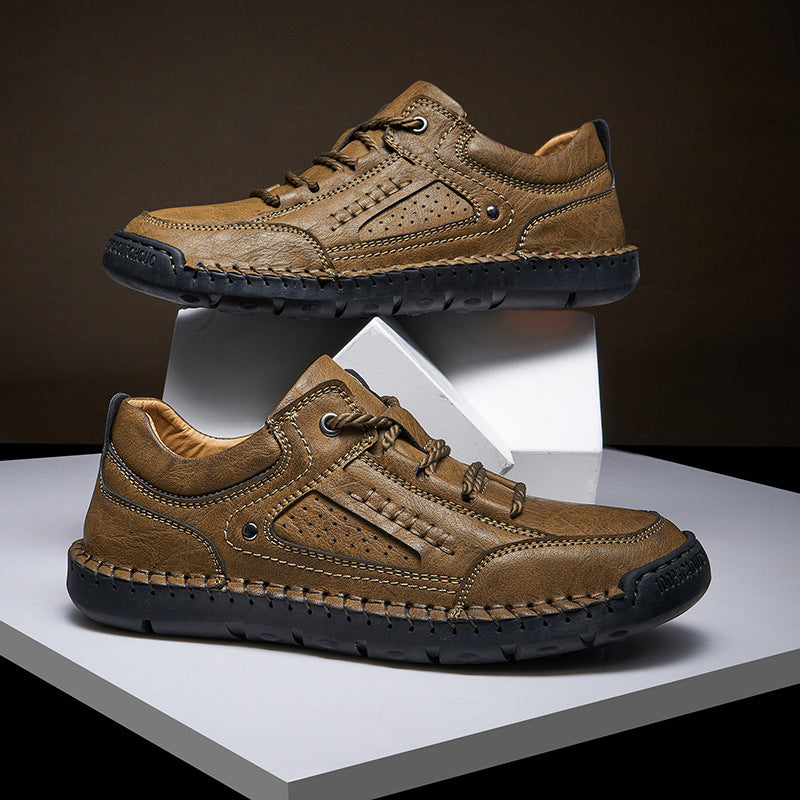 ⏰Last Day 70% OFF 🔥 TOPSFANO® Men's Handmade Leather Lace-Up Casual Shoes