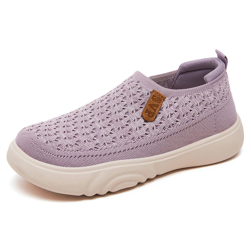 Knitted slip-on shoes