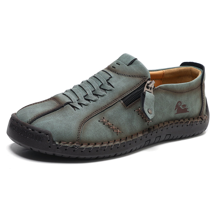 ⏰Last Day 70% OFF 🔥 High quality slip-on cowhide leather driving shoes with side zip