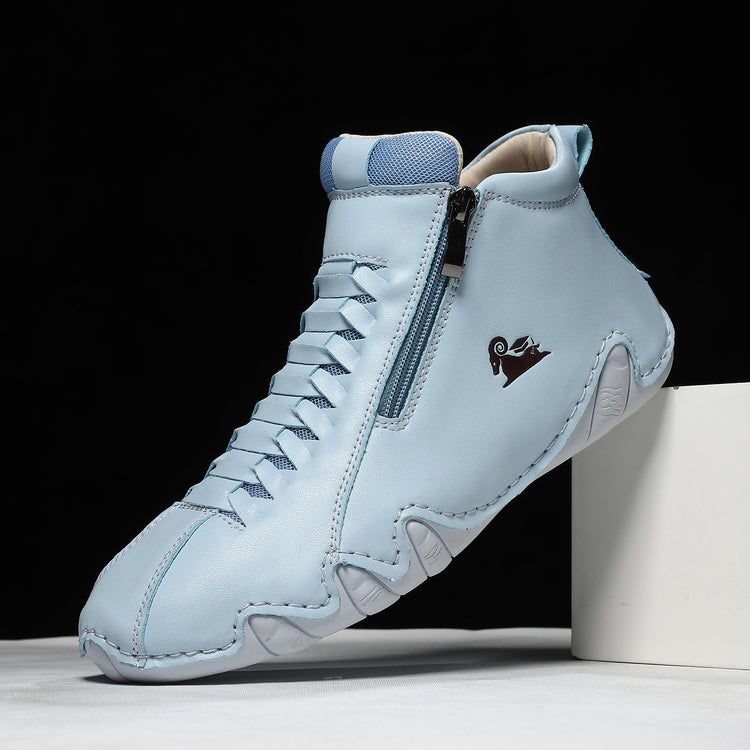⏰Last Day 70% OFF 🔥 TOPSFANO® Hand-Stitched High-Top Casual Shoes with Side Zippers