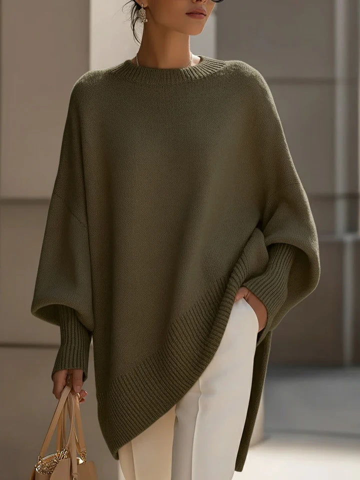 ⏰Last Day 70% OFF 🔥 Women's Cozy Loose Asymmetrical Hem Sweater