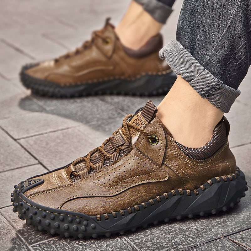 ⏰Last Day 70% OFF 🔥 TOPSFANO® Men's Leather Lace-Up Casual Shoes