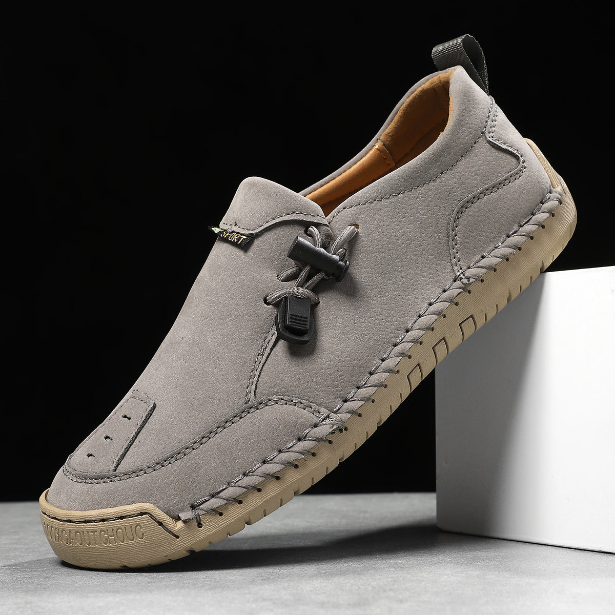 ⏰Last Day 70% OFF 🔥 TOPSFANO® Men's Handmade Leather Pull-Cord Casual Shoes