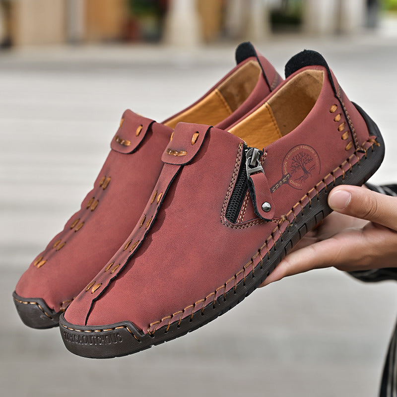 ⏰Last Day 70% OFF 🔥 TOPSFANO® Men's Vintage Side-Zip Slip-On Shoes