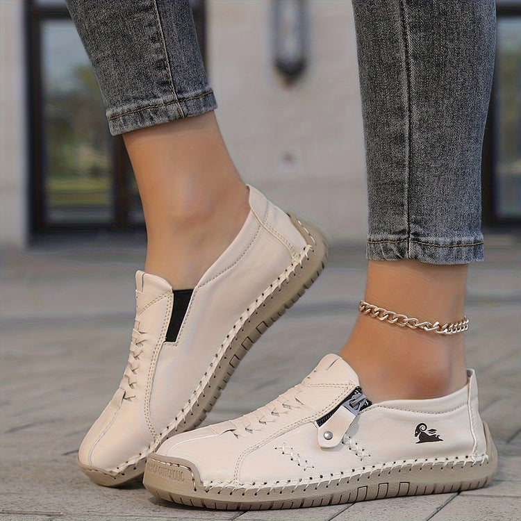 ⏰Last Day 70% OFF 🔥 High quality slip-on cowhide leather driving shoes with side zip