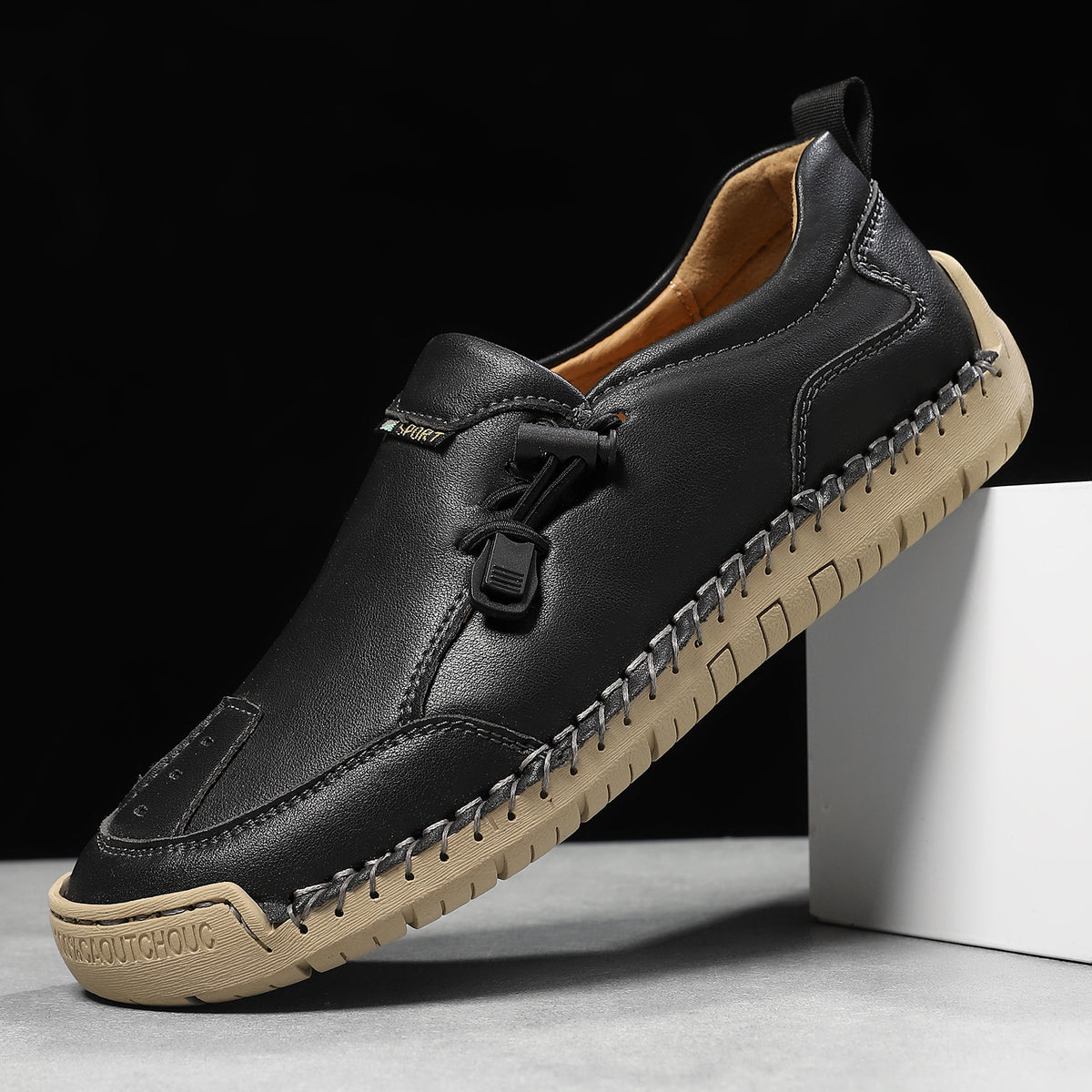⏰Last Day 70% OFF 🔥 TOPSFANO® Men's Handmade Leather Pull-Cord Casual Shoes