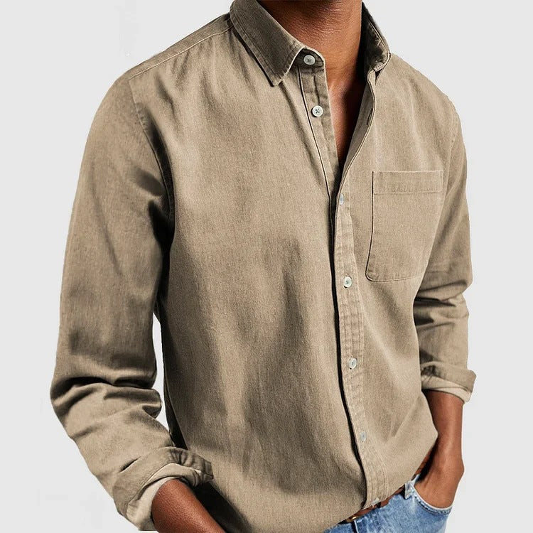 Men's Casual Loose-Fit Comfortable Textured Shirt