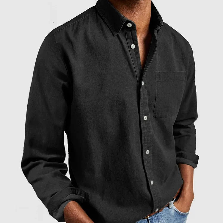 Men's Casual Loose-Fit Comfortable Textured Shirt