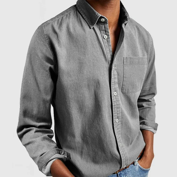 Men's Casual Loose-Fit Comfortable Textured Shirt