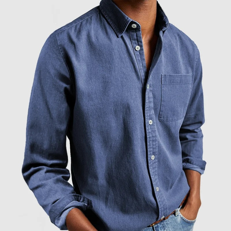 Men's Casual Loose-Fit Comfortable Textured Shirt