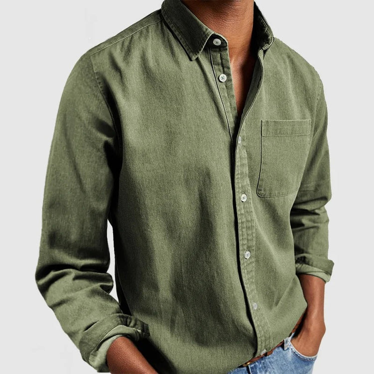 Men's Casual Loose-Fit Comfortable Textured Shirt